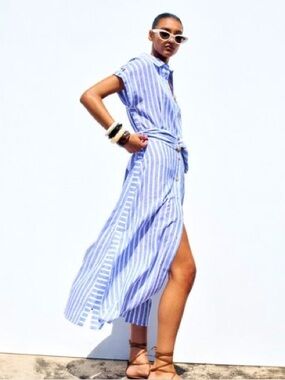 blue and white maxi dress zara Zara | Dresses | Zara Blue And White Striped Maxi Dress